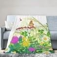 thumbnail image 1 of Kll Fleece Blanket Plush Throw Blanket Plants And Insects,Soft Fuzzy Cozy Flannel Blanket For Couch Sofa Bed.(50"X40"), 1 of 9