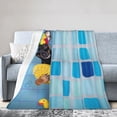 thumbnail image 1 of Kll Fleece Blanket Plush Throw Blanket Prague Ratter Dog In Bathtub,Soft Fuzzy Cozy Flannel Blanket For Couch Sofa Bed.(60"X50"), 1 of 9