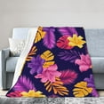 thumbnail image 1 of Kll Fleece Blanket Plush Throw Blanket Purple Flower,Soft Fuzzy Cozy Flannel Blanket For Couch Sofa Bed.(50"X40"), 1 of 9