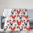 thumbnail image 1 of Kll Fleece Blanket Plush Throw Blanket Roosters,Soft Fuzzy Cozy Flannel Blanket For Couch Sofa Bed.(50"X40"), 1 of 9