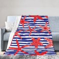 thumbnail image 1 of Kll Fleece Blanket Plush Throw Blanket Sea Stars,Soft Fuzzy Cozy Flannel Blanket For Couch Sofa Bed.(50"X40"), 1 of 9