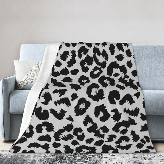 Kll Fleece Blanket Plush Throw Blanket Similar To Leopard Print,Soft Fuzzy Cozy Flannel Blanket For Couch Sofa Bed.(80"X60")
