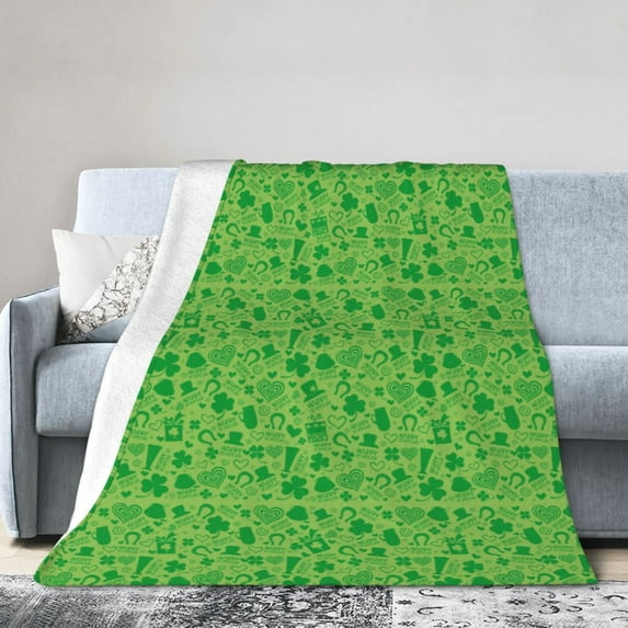 Kll Fleece Blanket Plush Throw Blanket St Patrick'S Day,Soft Fuzzy Cozy Flannel Blanket For Couch Sofa Bed.(40"X30")