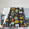 thumbnail image 1 of Kll Fleece Blanket Plush Throw Blanket Teeth,Soft Fuzzy Cozy Flannel Blanket For Couch Sofa Bed.(40"X30"), 1 of 9