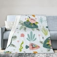 thumbnail image 1 of Kll Fleece Blanket Plush Throw Blanket Turtle And Sea Life,Soft Fuzzy Cozy Flannel Blanket For Couch Sofa Bed.(50"X40"), 1 of 9