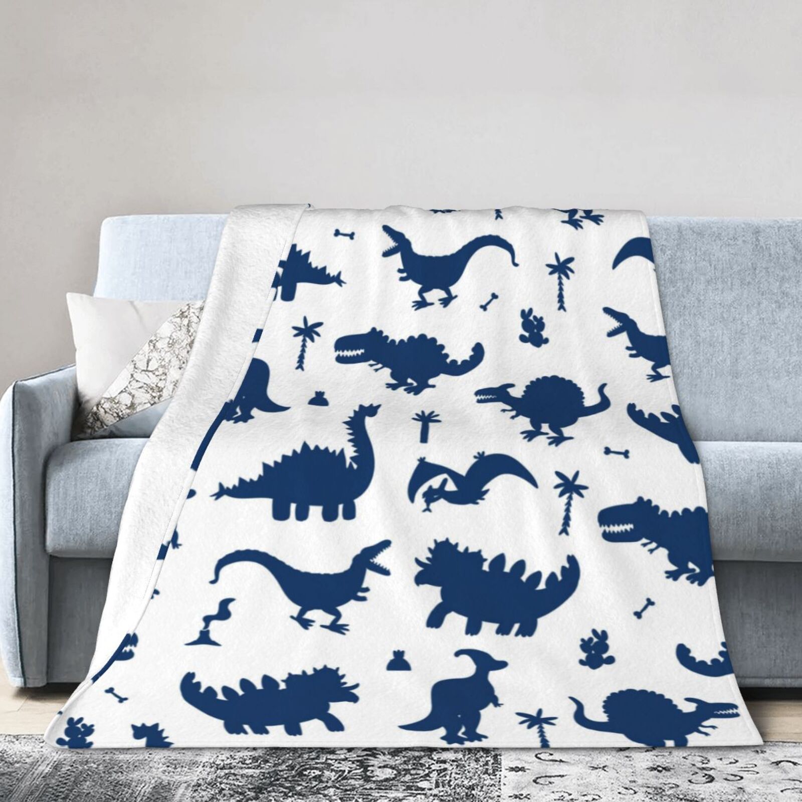 ECLUT Barney Dinosaur Fleece Blanket - Lightweight & Cozy 50x40 Inch Throw For Couch Or Bed - View #9