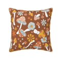 thumbnail image 1 of Kll Floral Hippie Mushrooms Decorative Throw Pillow Covers Velvet Soft For Couch Sofa Bedroom Living Room Outdoor -16"X16", 1 of 8