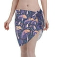 thumbnail image 1 of Kll Floral Hippie Mushrooms Print Women'S Sarong Coverups Short Bathing Suit Wrap Skirt Beach Wrap Swimsuit Cover Ups, 1 of 7