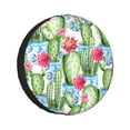 thumbnail image 1 of Kll Flowers And Cactus Tire Cover,Universal Wheel Tire Cover For Trailer, Rv, Suv, Truck,Camper And Many Vehicle,(14 Inch), 1 of 8