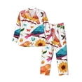 thumbnail image 1 of Kll Flowers Birds And Butterflies Sleepwear Mens Flannel Pajamas,Long Cotton Pj Set, 1 of 9