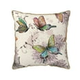 thumbnail image 1 of Kll Flying Butterflies Decorative Throw Pillow Covers Velvet Soft For Couch Sofa Bedroom Living Room Outdoor -20"X20", 1 of 8