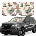 thumbnail image 1 of Kll Flying Butterflies Windshield Sun Shade 2-Piece Foldable Car Front Window Sunshade For Most Sedans Suv Truck- Medium, 1 of 7