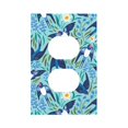 thumbnail image 1 of Kll Flying Swallows And Spring Flowers Wall Plate,Gloss Finish,Standard Size 1 - 5" X 3", Polycarbonate Thermoplastic,Electric Receptacle Plug Covers, 1 of 8