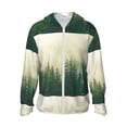 thumbnail image 1 of Kll Fog Forest Print Men'S Women’s Upf 50+ Sun Protection Outdoor Hoodie Jacket Long Sleeve Fishing Hiking Performance Shirt- Xx-Large, 1 of 8
