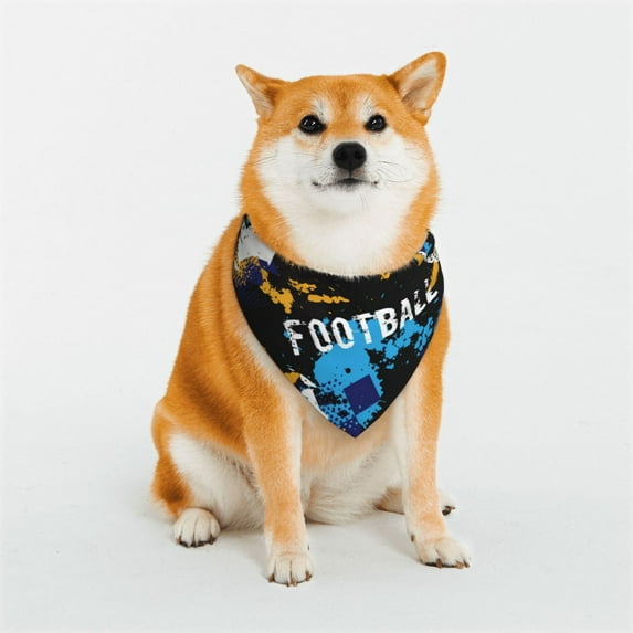 Kll Football Dog Bandanas,Triangle Reversible Pet Scarf For Small Medium Large And Extra Large Dogs-Large