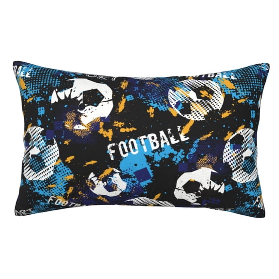 Kll Football Pillow Covers Envelope Closure,Super Soft And Cozy Fuzzy Fleece Pillow Case Cover 20"X30"