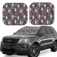 thumbnail image 1 of Kll Forest Cute Owl Windshield Sun Shade 2-Piece Foldable Car Front Window Sunshade For Most Sedans Suv Truck - Auto Sun Blocker Visor Protector Blocks Max Uv Rays - Medium, 1 of 7