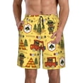 thumbnail image 1 of Kll Forest Guard Men'S Casual Summer Beach Shorts Hawaiian Shorts With Pockets-Medium, 1 of 9