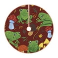 thumbnail image 1 of Kll Frogs And Mushrooms Christmas Tree Skirt 30",Party Decorations Farmhouse For Christmas Decorations Holiday Party, 1 of 8