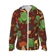 thumbnail image 1 of Kll Frogs And Mushrooms Print Men'S Women’s Upf 50+ Sun Protection Outdoor Hoodie Jacket Long Sleeve Fishing Hiking Performance Shirt- Medium, 1 of 8