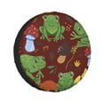thumbnail image 1 of Kll Frogs And Mushrooms Tire Cover,Universal Wheel Tire Cover For Trailer, Rv, Suv, Truck,Camper And Many Vehicle,(17 Inch), 1 of 8