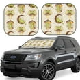 thumbnail image 1 of Kll Frogs Windshield Sun Shade 2-Piece Foldable Car Front Window Sunshade For Most Sedans Suv Truck - Auto Sun Blocker Visor Protector Blocks Max Uv Rays - Small, 1 of 7