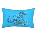 thumbnail image 1 of Kll Fun Riding Dinosaur Pillow Covers Envelope Closure,Super Soft And Cozy Fuzzy Fleece Pillow Case Cover 20"X30", 1 of 9
