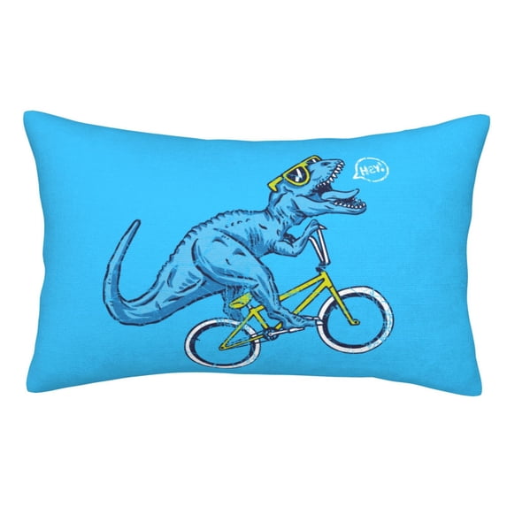 Kll Fun Riding Dinosaur Pillow Covers Envelope Closure,Super Soft And Cozy Fuzzy Fleece Pillow Case Cover 20"X30"