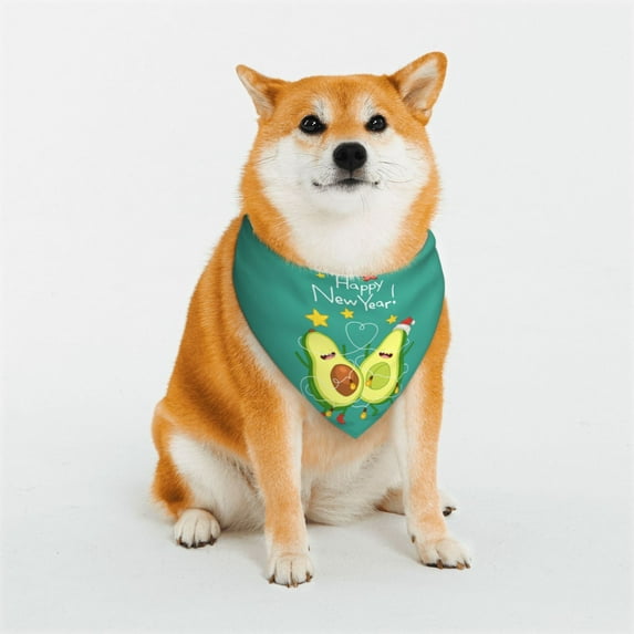 Kll Funny Avocado Dog Bandanas,Triangle Reversible Pet Scarf For Small Medium Large And Extra Large Dogs-Large