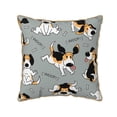 thumbnail image 1 of Kll Funny Beagle Active Dog Decorative Throw Pillow Covers Velvet Soft For Couch Sofa Bedroom Living Room Outdoor -18"X18", 1 of 8