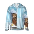 thumbnail image 1 of Kll Funny Cat Taking A Bath Print Men'S Women’s Upf 50+ Sun Protection Outdoor Hoodie Jacket Long Sleeve Fishing Hiking Performance Shirt- X-Large, 1 of 8
