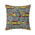 thumbnail image 1 of Kll Funny Construction Decorative Throw Pillow Covers Velvet Soft For Couch Sofa Bedroom Living Room Outdoor -16"X16", 1 of 8