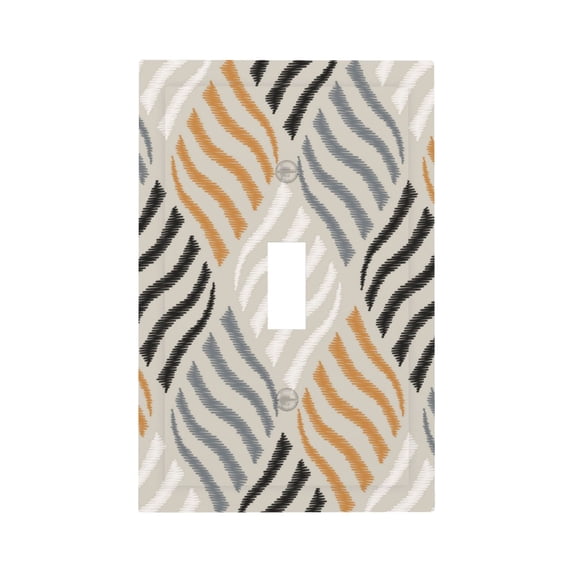 Kll Geometric Wall Plate,Gloss Finish,Standard Size 1 - 5" X 3", Polycarbonate Thermoplastic,Electric Receptacle Plug Covers