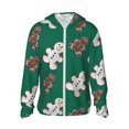 thumbnail image 1 of Kll Gingerbread Snowman Cookies Print Men'S Women’s Upf 50+ Sun Protection Outdoor Hoodie Jacket Long Sleeve Fishing Hiking Performance Shirt- Medium, 1 of 8