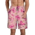 thumbnail image 1 of Kll Girl Butterfly Men'S Casual Summer Beach Shorts Hawaiian Shorts With Pockets-Medium, 1 of 9