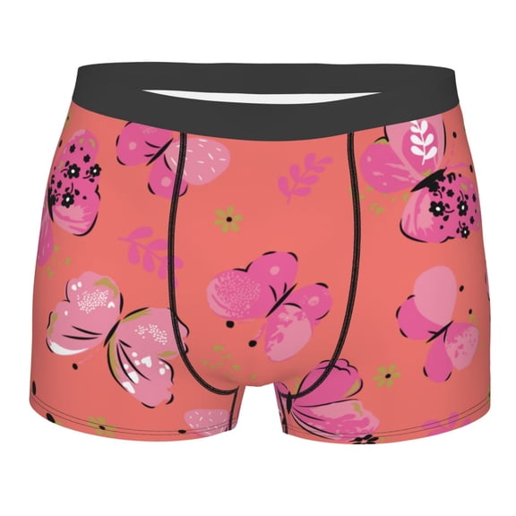 Kll Girl Butterfly Men'S Cotton Boxer Briefs Underwear-X-Large