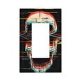 thumbnail image 1 of Kll Glitch Screaming Skull Wall Plate,Gloss Finish,Standard Size 1 - 5" X 3", Polycarbonate Thermoplastic,Electric Receptacle Plug Covers, 1 of 8