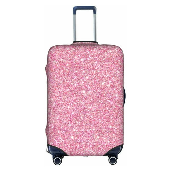 Kll Glitter Pink Luggage Cover Suitcase Cover Suitcase Protector (Luggage not included)-Large