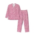 thumbnail image 1 of Kll Glitter Pink Sleepwear Mens Flannel Pajamas,Long Cotton Pj Set, 1 of 9