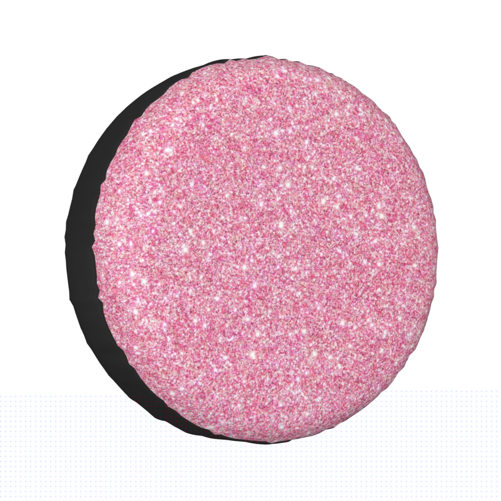 Kll Glitter Pink Tire Cover,Universal Wheel Tire Cover For Trailer, Rv, Suv, Truck,Camper And Many Vehicle,(17 Inch)
