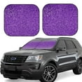 thumbnail image 1 of Kll Glitter Purple Windshield Sun Shade 2-Piece Foldable Car Front Window Sunshade For Most Sedans Suv Truck- Large, 1 of 7