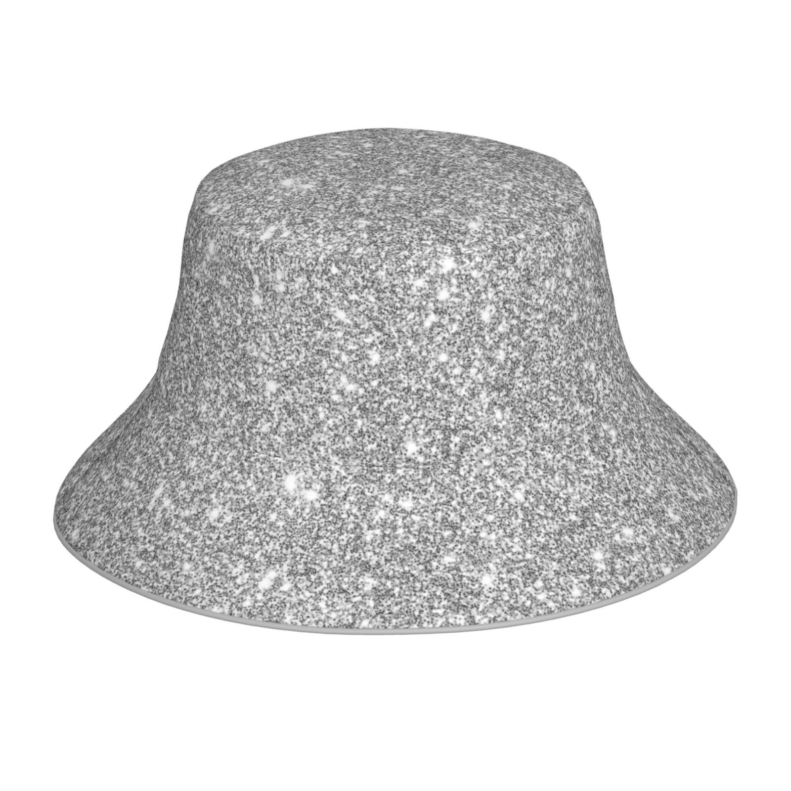 Kll Glittersilver Bucket Hat For Women Men Packable Travel  display picture 1