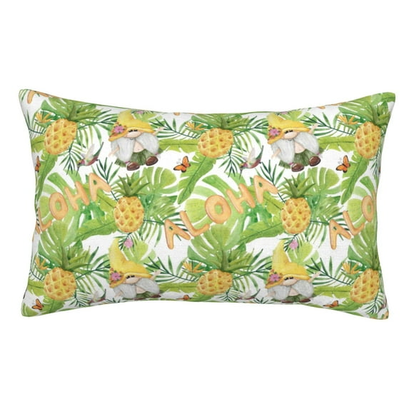 Kll Gnome And Pineapple Pillow Covers Envelope Closure,Super Soft And Cozy Fuzzy Fleece Pillow Case Cover 16"X24"