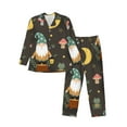 thumbnail image 1 of Kll Gnome Insect Frog Sleepwear Mens Flannel Pajamas,Long Cotton Pj Set, 1 of 9