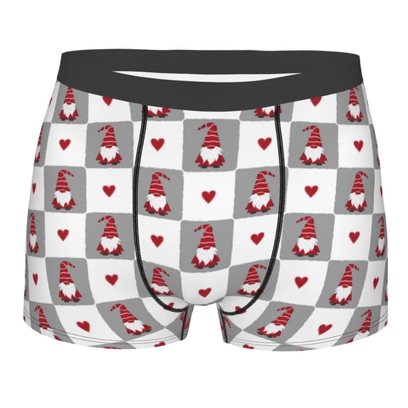 Kll Gnomes And Hearts Men'S Cotton Boxer Briefs Underwear-Small