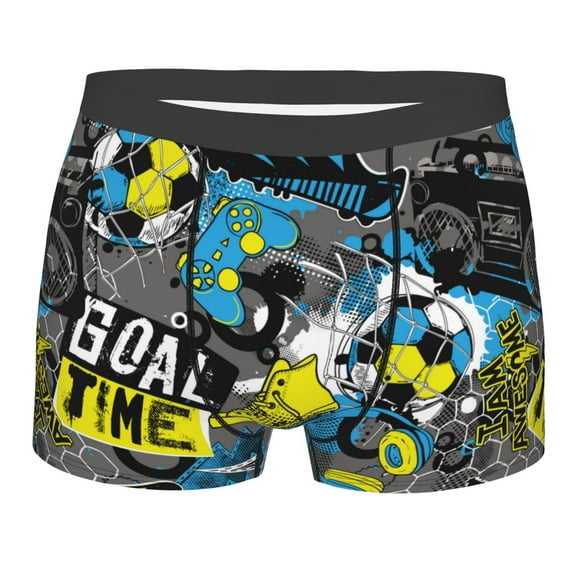 Kll Goal Time Men'S Cotton Boxer Briefs Underwear-Medium