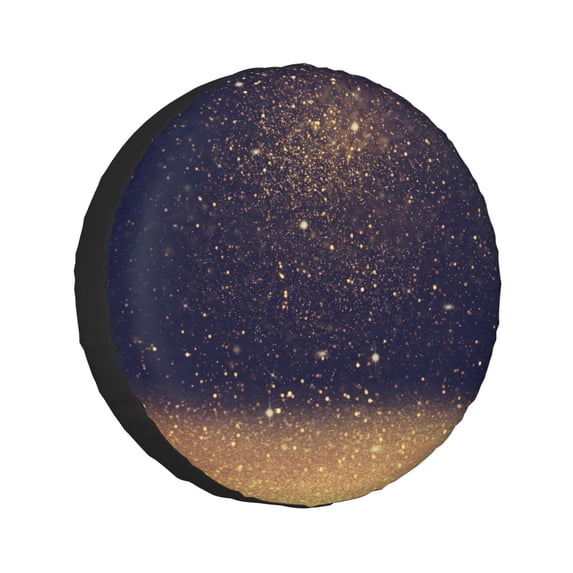 Kll Gold Black Glitter Tire Cover,Universal Wheel Tire Cover For Trailer, Rv, Suv, Truck,Camper And Many Vehicle,(14 Inch)