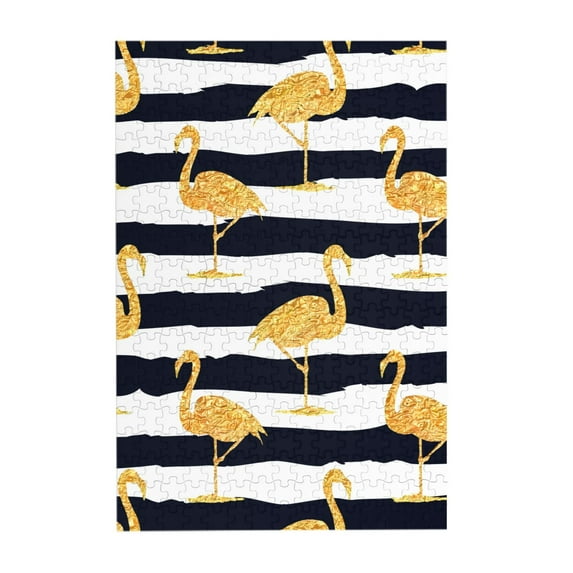 Kll Gold Flamingo - 300 Piece Jigsaw Puzzle For Adult And Teenagers Family Educational Game Toys 300pcs