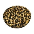 thumbnail image 1 of Kll Gold Glitter Leopard Round Bar Chair Cushion Cover 12 Inch,Bar Stool Protector With Elastic, Soft Washable, 1 of 7