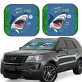 thumbnail image 1 of Kll Great White Shark Windshield Sun Shade 2-Piece Foldable Car Front Window Sunshade For Most Sedans Suv Truck- Medium, 1 of 7